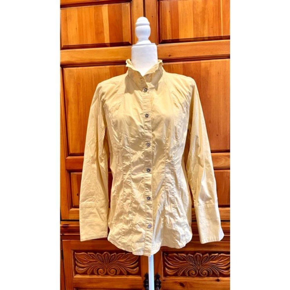 Bradley by Bradley Bayou Button Down Shirt - Pale Mustard Yellow - Sz S - Missy